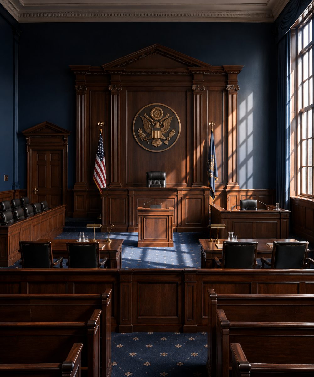 Federal courthouse and appellate law imagery